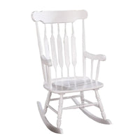 Chaise berçante en bois blanc de style campagnard Windsor