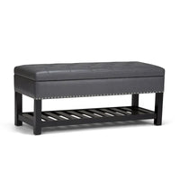 Banc ottoman rectangulaire WYNDENHALL Riley de 43 po de large - 43 L x 17 P x 19 H