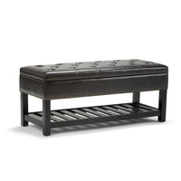 Banc ottoman rectangulaire WYNDENHALL Riley de 43 po de large - 43 L x 17 P x 19 H