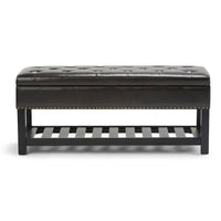Banc ottoman rectangulaire WYNDENHALL Riley de 43 po de large - 43 L x 17 P x 19 H