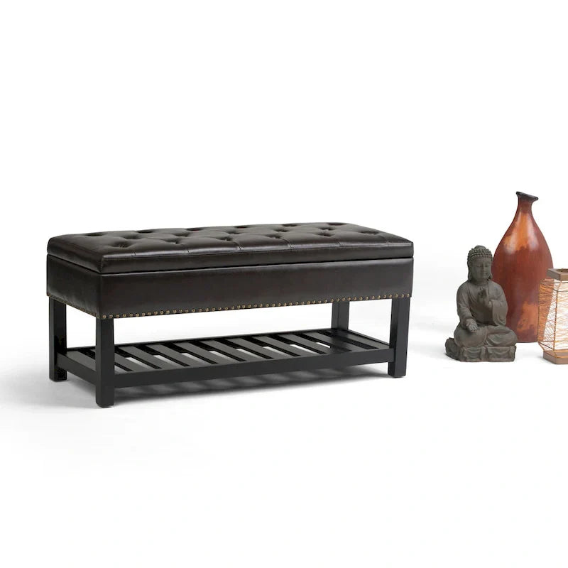 Banc ottoman rectangulaire WYNDENHALL Riley de 43 po de large - 43 L x 17 P x 19 H