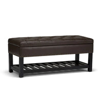 Banc ottoman rectangulaire WYNDENHALL Riley de 43 po de large - 43 L x 17 P x 19 H