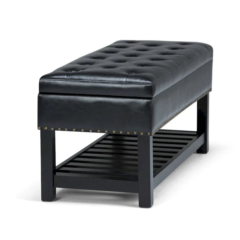 Banc ottoman rectangulaire WYNDENHALL Riley de 43 po de large - 43 L x 17 P x 19 H