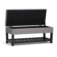 Banc ottoman rectangulaire WYNDENHALL Riley de 43 po de large - 43 L x 17 P x 19 H