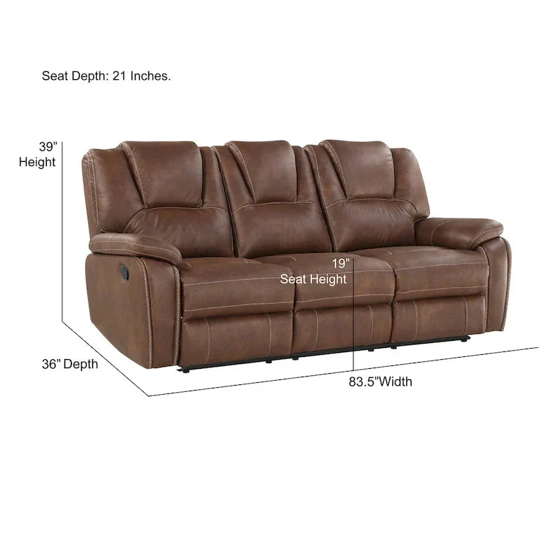 Ensemble Inclinable 3 Pièces Steve Silver Kameryn en Similicuir