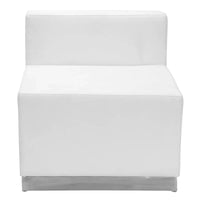 Configuration d'accueil modulable 5 pièces en LeatherSoft avec dossier et assise tendus