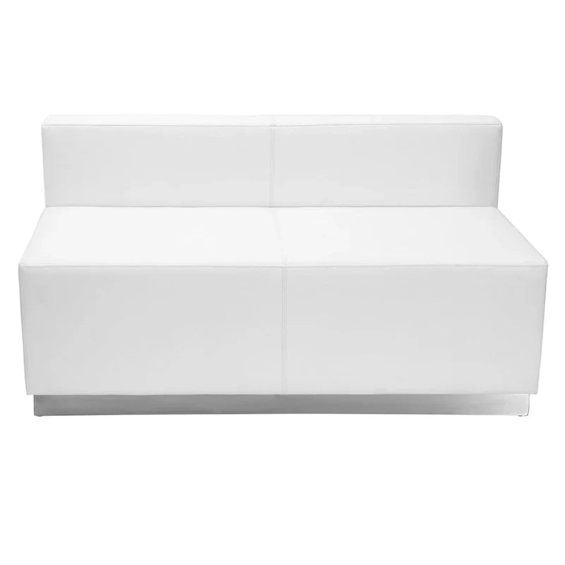 Configuration d'accueil modulable 5 pièces en LeatherSoft avec dossier et assise tendus