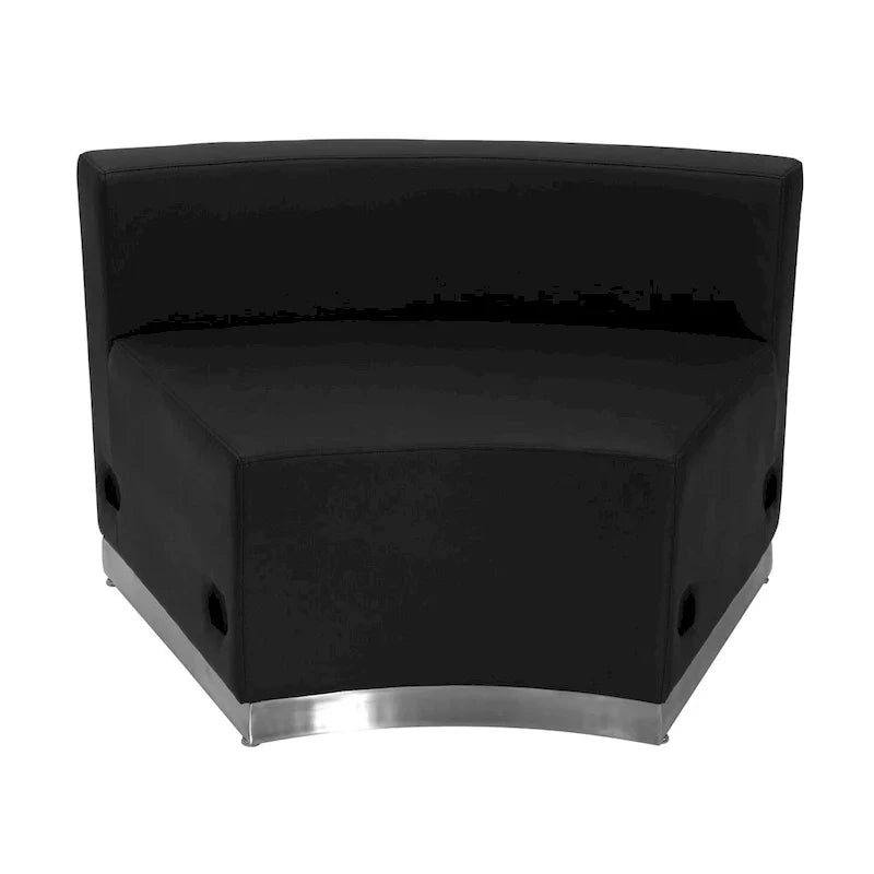 Configuration d'accueil modulable 5 pièces en LeatherSoft avec dossier et assise tendus