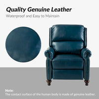 Lot de 2 Fauteuils Inclinables Gabriela en Cuir Véritable Milieu de Siècle Moderne avec Clous Décoratifs par HULALA HOME