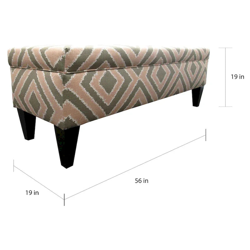 Brooke Nouvea banc-coffre design capitonné à 10 boutons