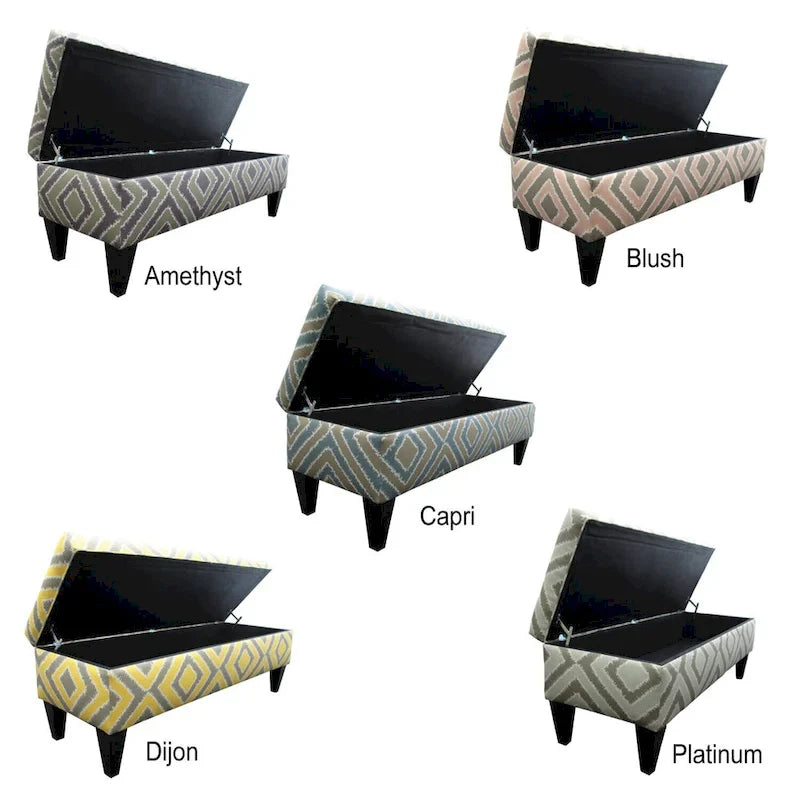 Brooke Nouvea banc-coffre design capitonné à 10 boutons