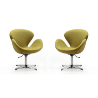 Manhattan Comfort - Fauteuil pivotant réglable chromé (lot de 2)