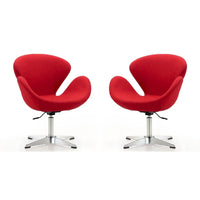 Manhattan Comfort - Fauteuil pivotant réglable chromé (lot de 2)