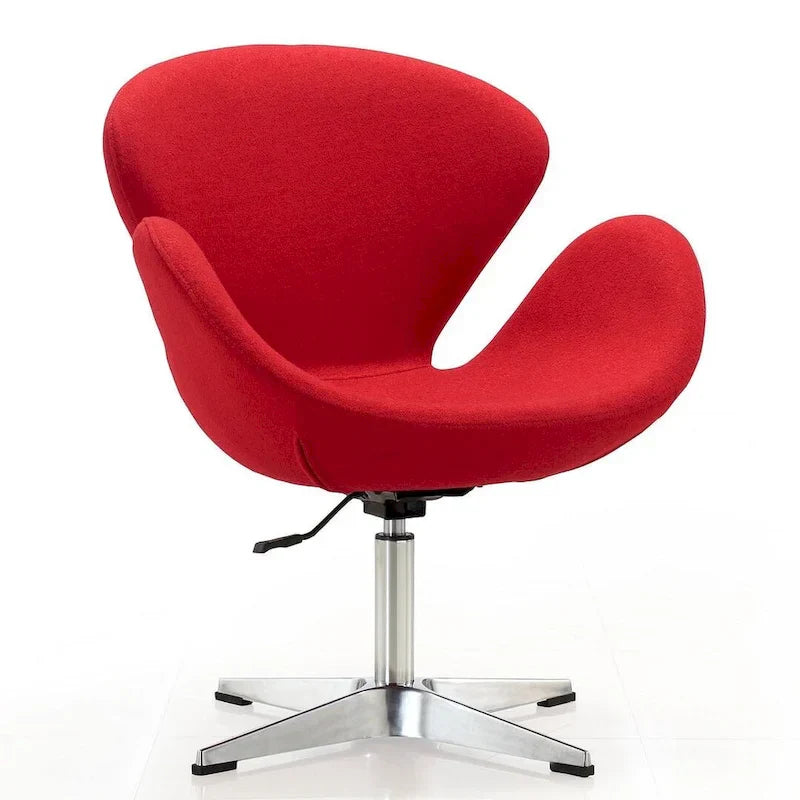 Manhattan Comfort - Fauteuil pivotant réglable chromé (lot de 2)