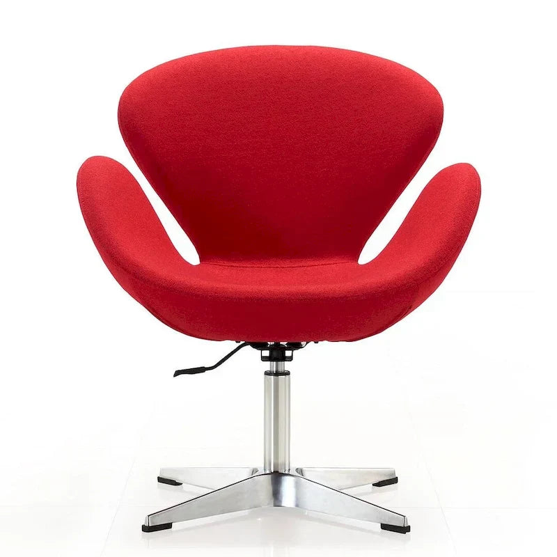 Manhattan Comfort - Fauteuil pivotant réglable chromé (lot de 2)