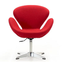 Manhattan Comfort - Fauteuil pivotant réglable chromé (lot de 2)