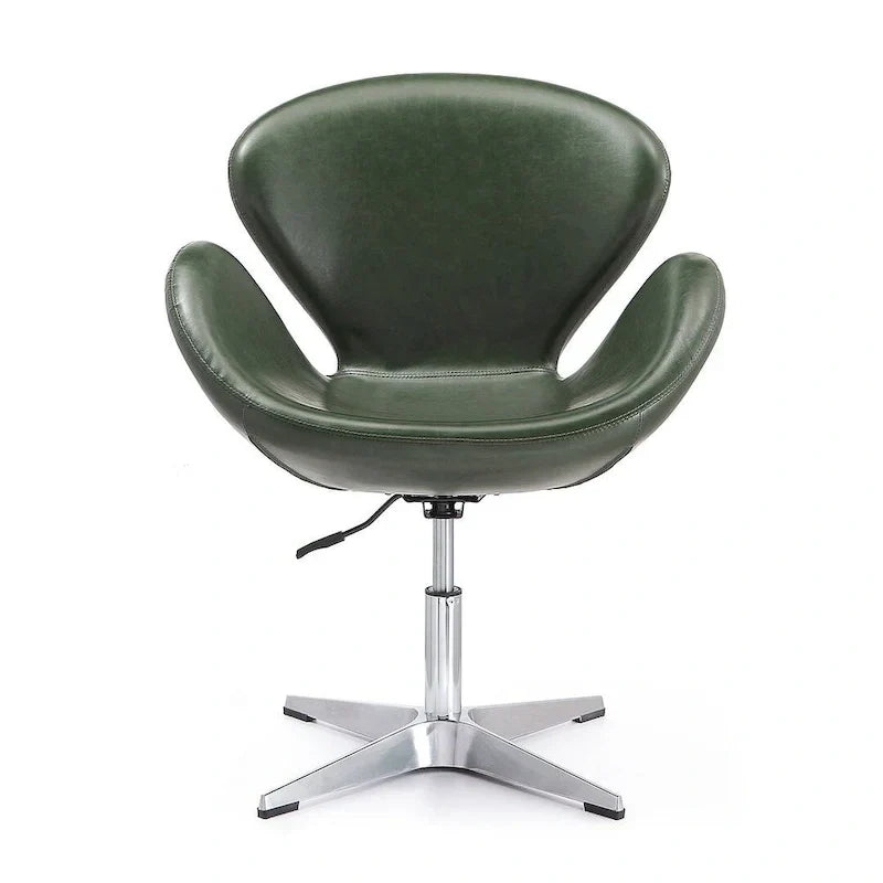 Manhattan Comfort - Fauteuil pivotant réglable chromé (lot de 2)
