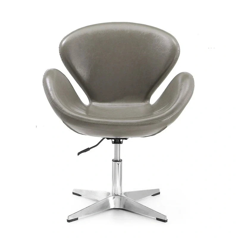 Manhattan Comfort - Fauteuil pivotant réglable chromé (lot de 2)