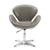 Manhattan Comfort - Fauteuil pivotant réglable chromé (lot de 2)