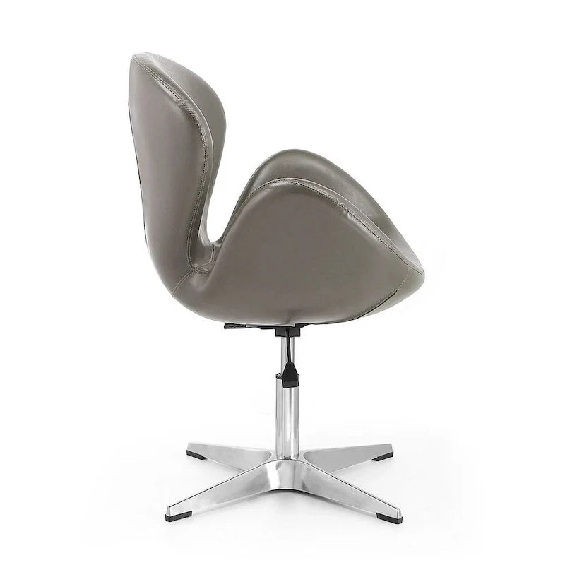 Manhattan Comfort - Fauteuil pivotant réglable chromé (lot de 2)