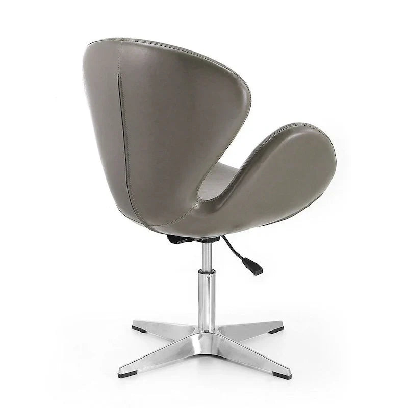 Manhattan Comfort Chaises pivotantes réglables en chrome (lot de 2)