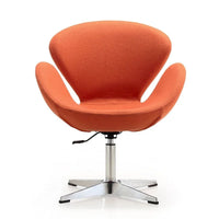 Manhattan Comfort - Fauteuil pivotant réglable chromé (lot de 2)