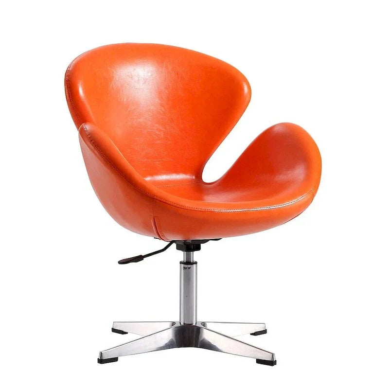 Manhattan Comfort - Fauteuil pivotant réglable chromé (lot de 2)