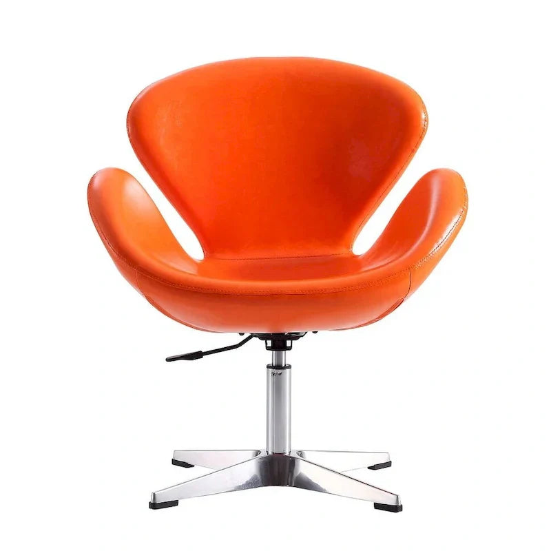 Manhattan Comfort - Fauteuil pivotant réglable chromé (lot de 2)