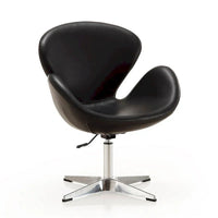 Manhattan Comfort - Fauteuil pivotant réglable chromé (lot de 2)