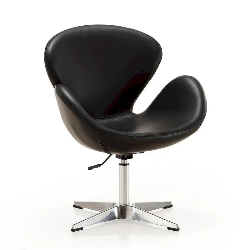 Manhattan Comfort - Fauteuil pivotant réglable chromé (lot de 2)