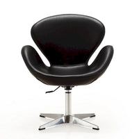 Manhattan Comfort - Fauteuil pivotant réglable chromé (lot de 2)
