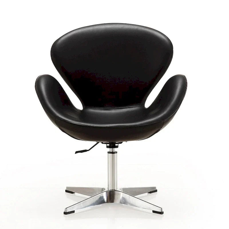 Manhattan Comfort - Fauteuil pivotant réglable chromé (lot de 2)