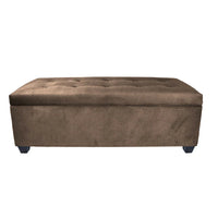 Banc de rangement en lin capitonné Sole Secret Obsession
