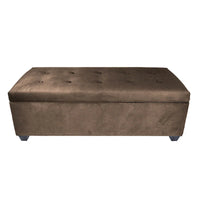 Banc de rangement en lin capitonné Sole Secret Obsession
