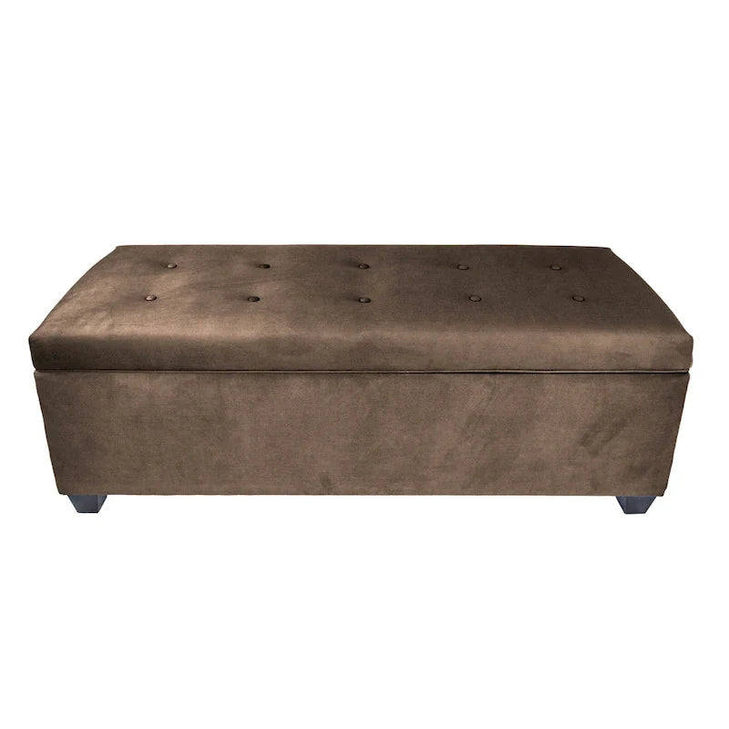 Banc de rangement en lin capitonné Sole Secret Obsession