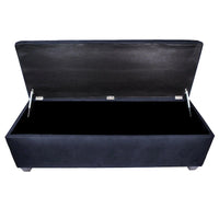 Banc de rangement en lin capitonné Sole Secret Obsession