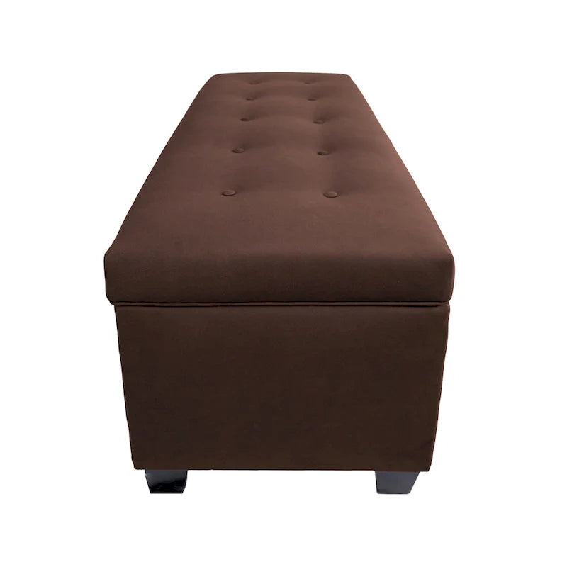 Banc de rangement en lin capitonné Sole Secret Obsession