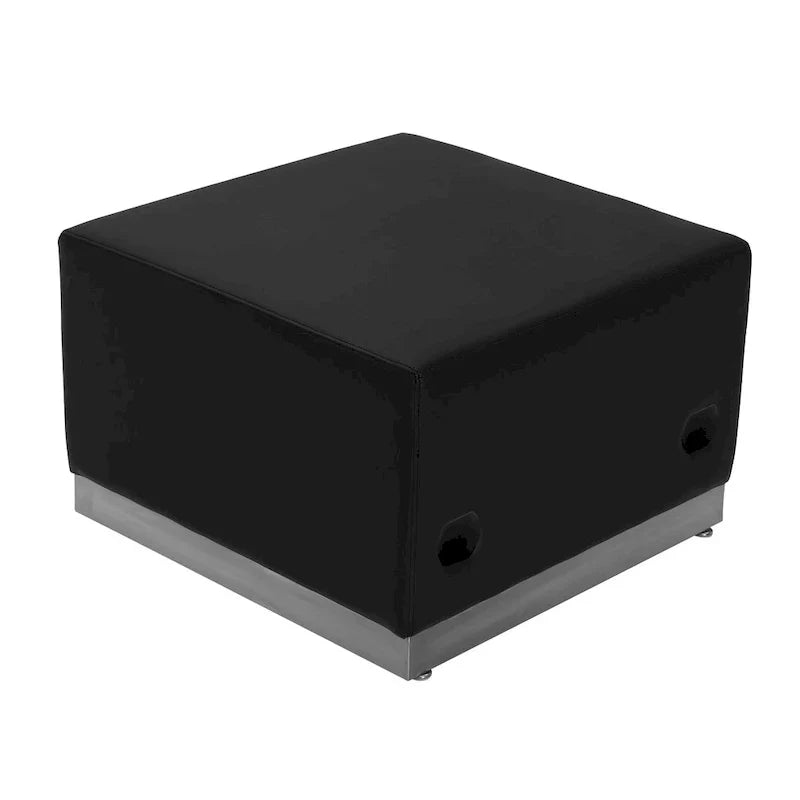 Configuration d'accueil modulable 6 pièces en LeatherSoft avec dossier et assise tendus