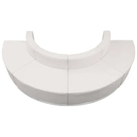 Configuration d'accueil modulable 4 pièces en LeatherSoft avec dossier et assise tendus - 105L x 25.25 - 52.5P x 27H