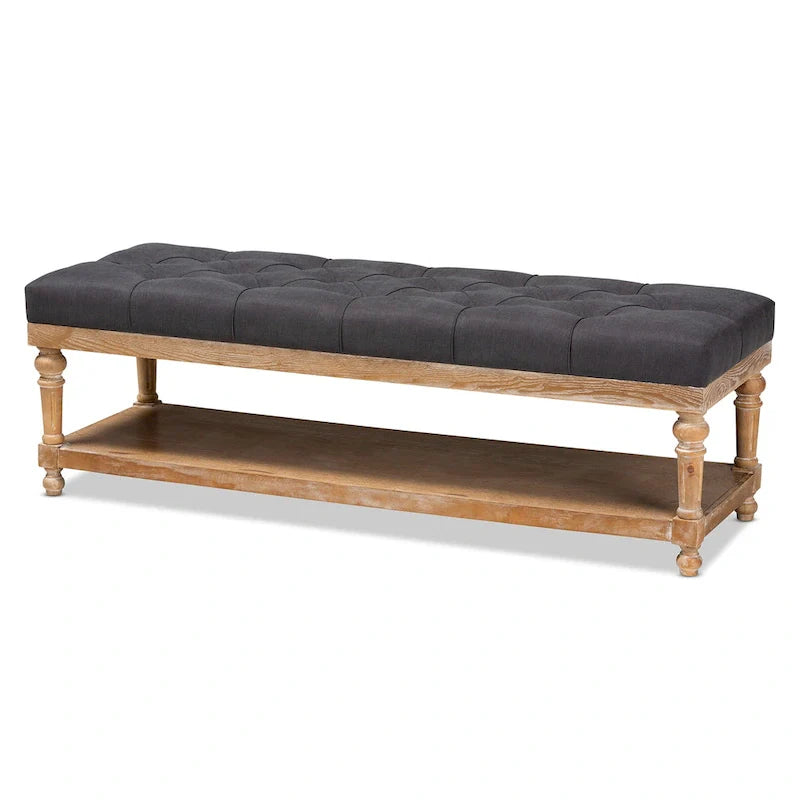 The Gray Barn Windy Ridge banc de rangement moderne et rustique