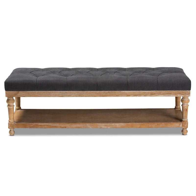 Banc de rangement moderne et rustique The Gray Barn Windy Ridge