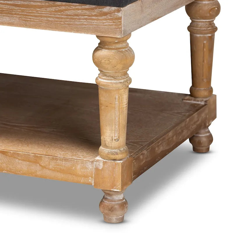 The Gray Barn Windy Ridge banc de rangement moderne et rustique