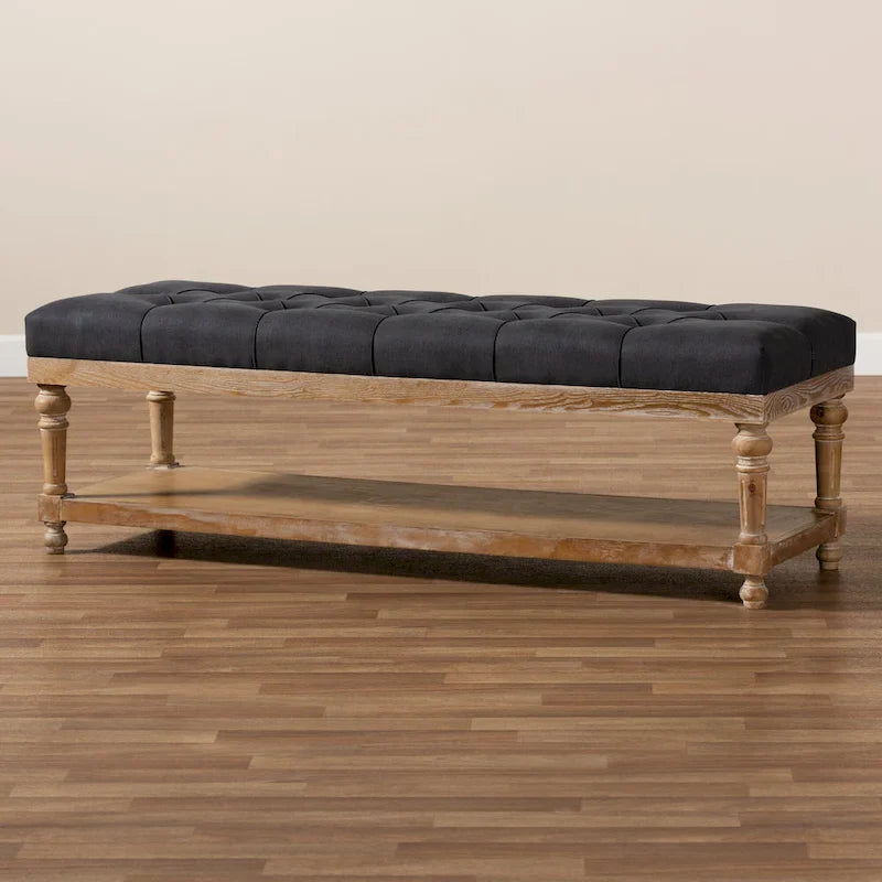 The Gray Barn Windy Ridge banc de rangement moderne et rustique