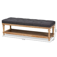 The Gray Barn Windy Ridge banc de rangement moderne et rustique