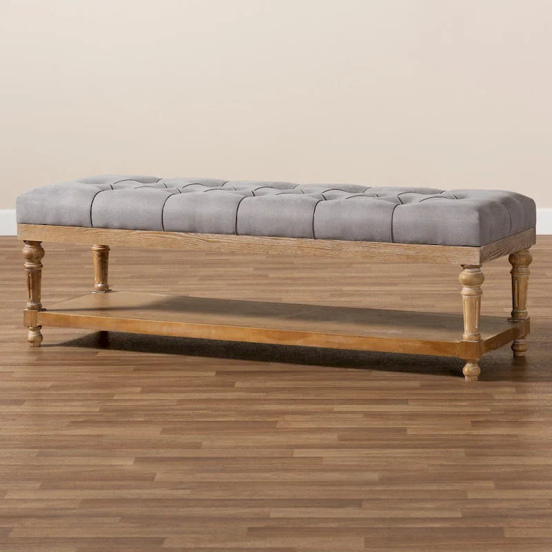 The Gray Barn Windy Ridge banc de rangement moderne et rustique
