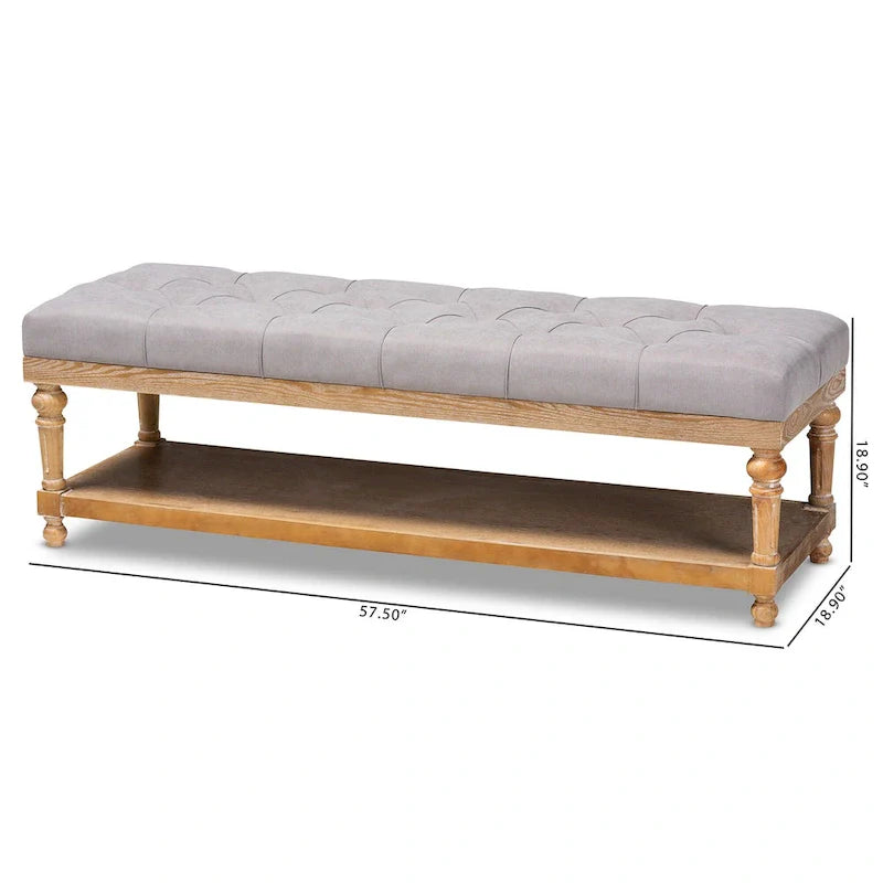 The Gray Barn Windy Ridge banc de rangement moderne et rustique