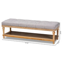 The Gray Barn Windy Ridge banc de rangement moderne et rustique