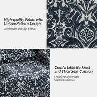 Fauteuil Yahweh Farmhouse avec têtes de clous et accoudoirs roulés par HULALA HOME (Lot de 2)