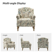 Fauteuil Yahweh Farmhouse avec têtes de clous et accoudoirs roulés par HULALA HOME (Lot de 2)