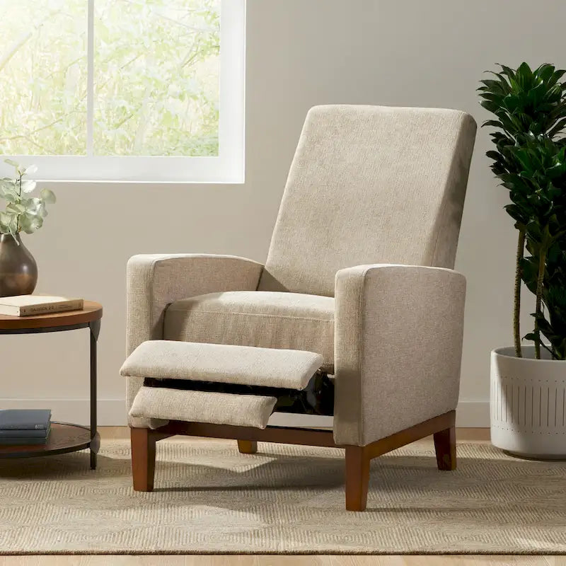 Fauteuil Inclinable à Dossier Poussé Rembourré Kalstrom par Christopher Knight Home